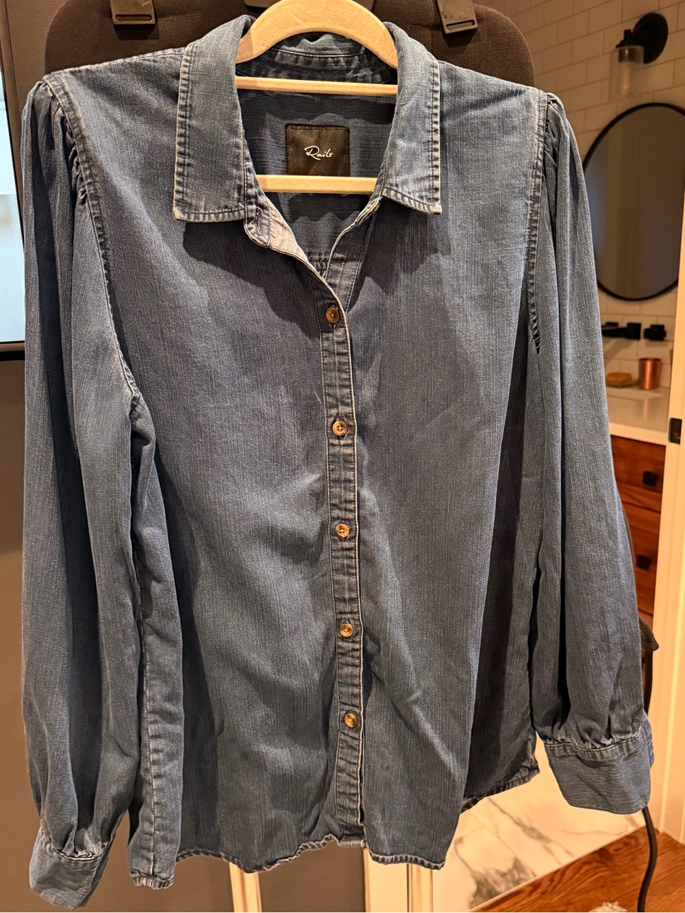 Rails Denim Shirt in Faded Blue